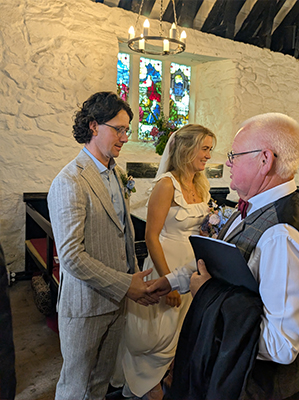 bride and groom at a wedding
